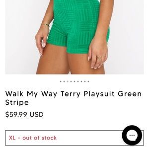 White Fox Green Romper